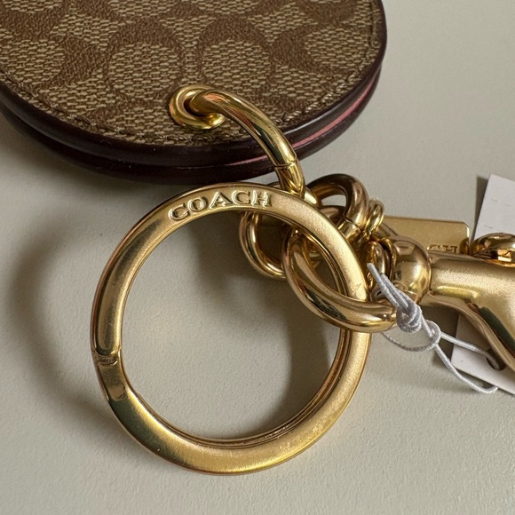 Coach Signature Coach Logo Mirror Key Fob Bag Charm - NWT - Picture 5 of 5